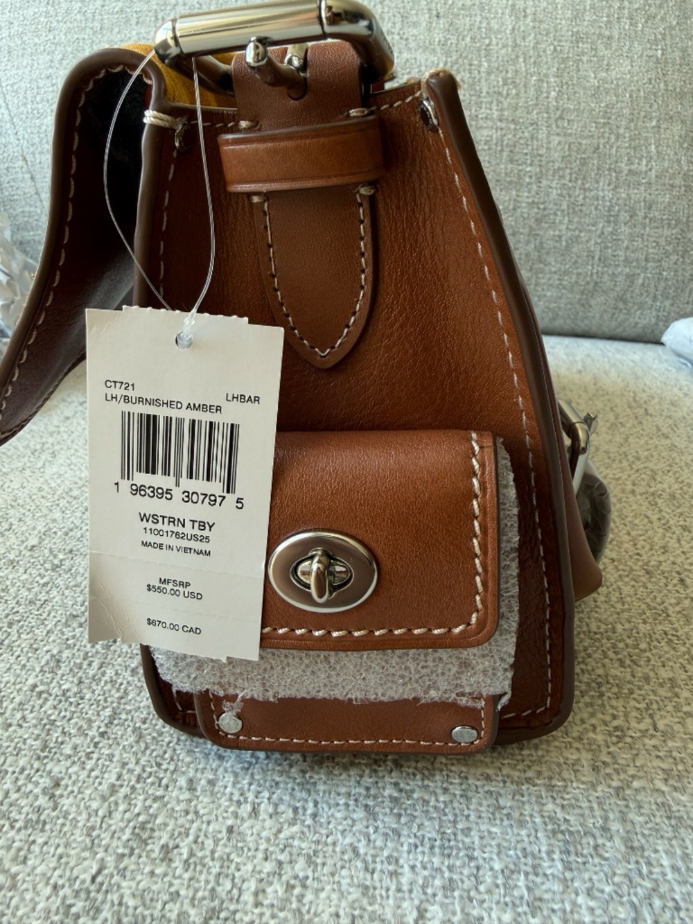 Coach Western Tabby Burnished Amber - Picture 7 of 9